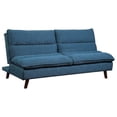 thumbnail image 4 of Lexicon Mackay Upholstered Click Clack Convertible Sofa in Blue, 4 of 7