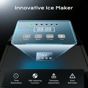 Coolake 200lbs/24H Commercial Ice Maker Machine with 50lbs Ice Storage, Stainless Steel Under Counter ice Machine, Air Cooled, 115v