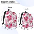 thumbnail image 4 of Balery Peonies And Roses Vintage Canvas Backpack for Men and Women - Large Capacity, Durable Travel Laptop Bag for School, Work, Hiking, and Outdoor Activities, 4 of 7