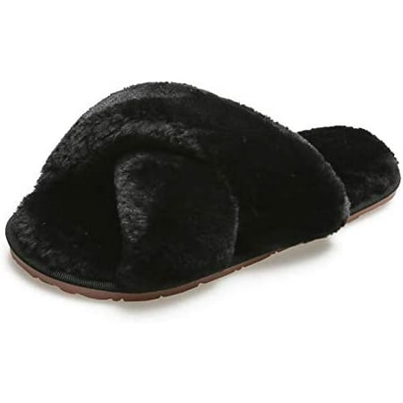 

CoCopeaunt Women s Slippers Cute Fuzzy Slippers for Women Leopard Home Slippers Tie-dye Fleece Fur Boys Girls Adult Toddler Open Toe House Shoes