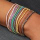 thumbnail image 4 of Pulsera ajustable con diamantes completos, popular europeo y americano, circonita redonda de 4mm, cristal de una sola fila para mujer, 4 of 5
