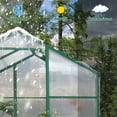 thumbnail image 3 of Witaxima 6x8 FT Heavy Duty Walk-in Greenhouse, Aluminum Alloy Frame with Polycarbonate Panels, Windproof & UV Protection, Raised Base & Anchor, All-Season Outdoor Backyard Greenhouse, Green, 3 of 5