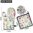 thumbnail image 6 of Pioneer Flower and Butterfly Kitchen Oven Mitt and Pot Holder Sets 2 Pcs for Baking, Cooking and Grilling, Heat Resistant Up To 392 °F, 6 of 7