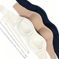 thumbnail image 7 of Womens Strapless Jelly Bras Push Up Padded Bandeau Wireless Half Bra(White,XL), 7 of 7