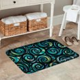thumbnail image 2 of FJPT Non Slip Flannel Polyester Floor Mat With Swirl Pattern For Bathroom Kitchen Bedroom Decor 31.5x19.7 inch, 2 of 5