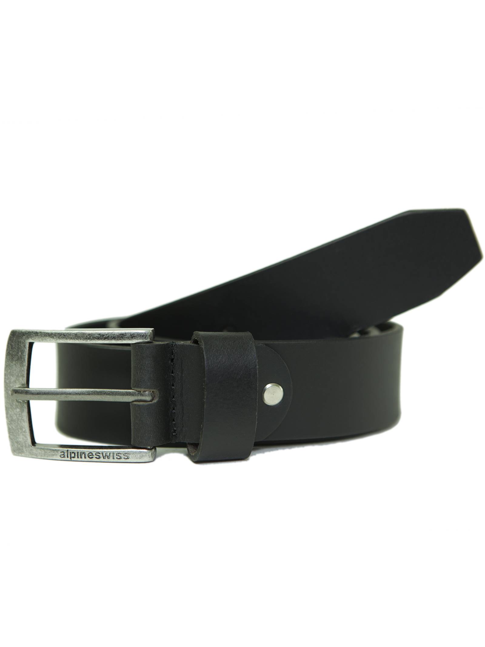 Alpine Swiss Mens Belt Genuine Leather Slim 1.25” Casual Jean Belt Dakota Buckle - image 3 of 6