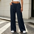 thumbnail image 2 of Khunlpohl Womens Sweatpants Drawstring Elastic Waist Wide Leg Pants Casual Loose Running Sports Sweatpant with Pockets, 2 of 8