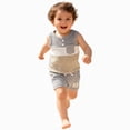 thumbnail image 4 of Baby Boy Summer Clothes Contrast Color Sleeveless Tops Elastic Waist Shorts Toddler Outfits Cute Set Kaprioy Daddys Boy Baby Clothes, 4 of 8