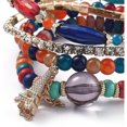 thumbnail image 5 of PEACNNG Stretch Bracelets Sets 4pcs Bohemia Multi-layered Bracelets Women Bracelets with Acrylic Beads 2.17~2.32inches, 5 of 5