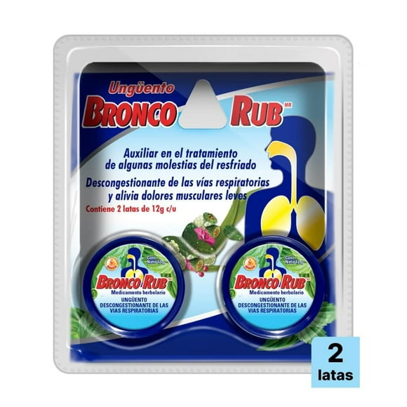 Ungüento Bronco Rub 2 latas de 12 g c/u