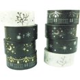 thumbnail image 2 of Cinta washi, cintas decorativas, juego de 4 plateadas + 4 doradas, 2 of 4