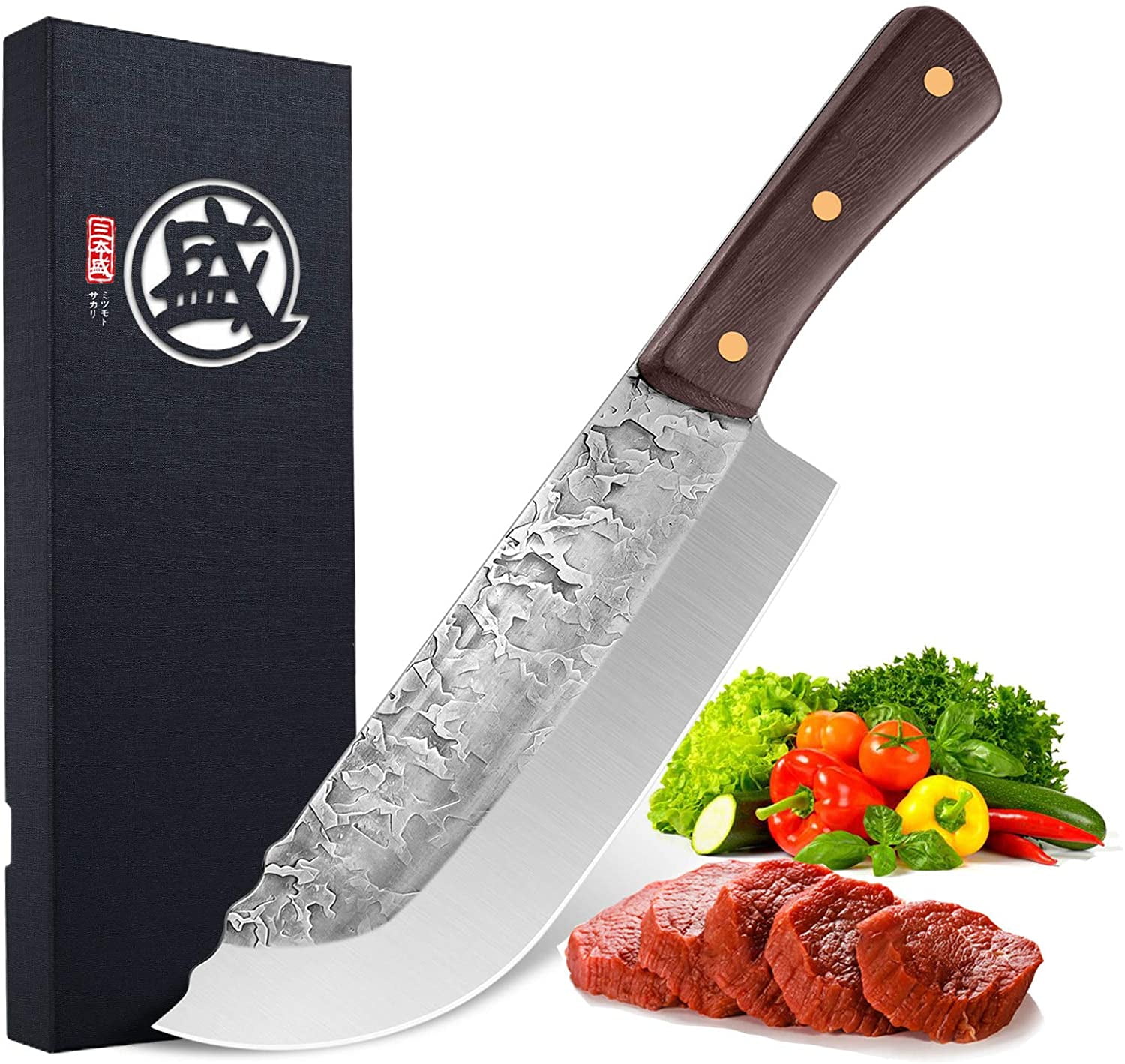 Hand Butcher Knife 7.5 Inch High Carbon Steel Meat and Vegetable Hand Butcher Knife 7.5 Inch High Carbon Steel Meat and Vegetable