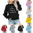 thumbnail image 5 of Odeerbi Kids Boys Girls Crewneck Sweatshirts Mother's Day Pullover Sweatshirts 1-12 Years Children's Round Neck Long Sleeve Printed Sweatshirt Gray, 5 of 5