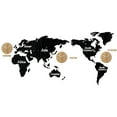thumbnail image 2 of Dvkptbk Cotton F Lag World DIY Wall Clock Map Sticker Home Office Decor Clock Home Decor, 2 of 4