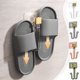 thumbnail image 1 of Zapatero de Pared Sin Taladros con Ganchos Autoadhesivos - Organizador de Zapatos para Baño Que Ahorra Espacio para Autocaravana, Rosa, Transparente, Gris y Verde, 1 of 6
