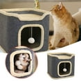 thumbnail image 1 of BotaniNest 1PC Winter Cat Bed Soft And Warm Suitable For Yard Or Indoor Use, 1 of 7