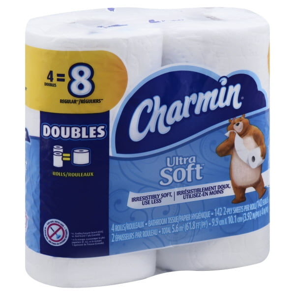 Charmin Ultra Soft Toilet Paper 48 Double Rolls = 96 Regular Rolls 