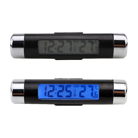 Clock Thermometer 12 Hours Car Digital Clock Auto Electronic Temperature Display Electronic Clock LED Backlight Digital Display Clock
