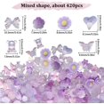 thumbnail image 2 of 1 Box 6 Bags Purple Nail Charms Nail Resin Charms 3D Heart Nail Art Nail Accessories Charms Flat Back Charms 3D Butterfly Nail Art Charm Bear Flower Heart Resin Cabochons for Nail Art Decor, 2 of 5