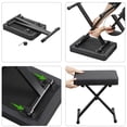 thumbnail image 4 of HomGarden Adjustable Piano Bench Collapsible X-Style Keyboard Stool Padded Seat, Black, 4 of 12
