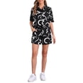 thumbnail image 2 of INSPIRAR CHIC Conjuntos de Ropa Casual para Mujeres de 2 Piezas, Pijama de Manga Corta con Botones, Conjuntos de Playa M Negro, 2 of 6