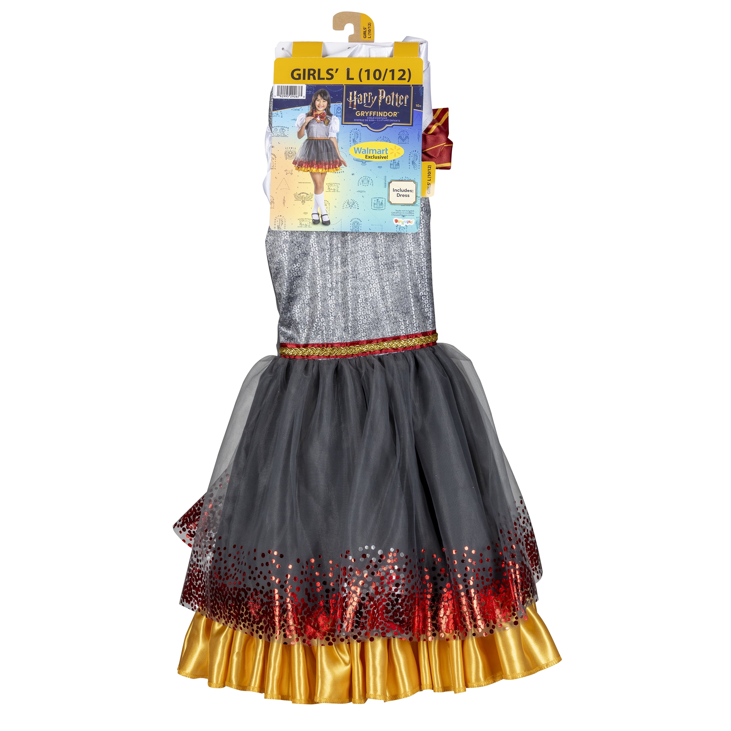 Warner Bros. Harry Potter Hogwarts Halloween Costume for Children, Girls Size L (10/12), by Disguise
