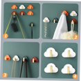 thumbnail image 2 of 4 piezas de ganchos de forma adecuada para bufandas, para colgar bolsos, gorras, ABS, color blanco nube, montaje en clavo, sin dejar rastro, autoadhesivos, para perforar, abrigos decorativo, 2 of 5