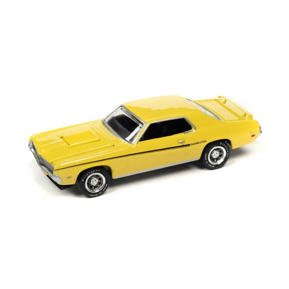 1969 Mercury Cougar Eliminator, Yellow - Johnny Lightning JLCG029/48B - 1/64 Scale Diecast Model Car