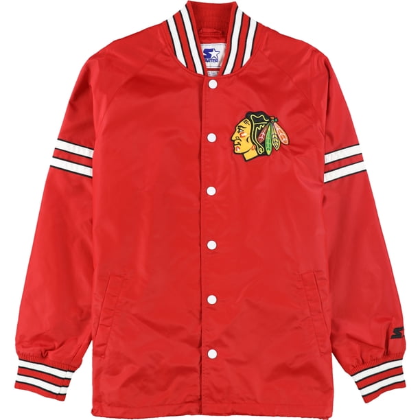 Chaqueta cortavientos STARTER para hombre Chicago Blackhawks chw L