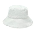 thumbnail image 1 of Sombrero de cubo para mujer jinwen con protección solar gorra de pescador de verano blanco, 1 of 6