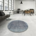 thumbnail image 4 of Ahgly Company Machine Washable Indoor Rectangle Traditional Blue Gray Area Rugs, 2' x 3', 4 of 7