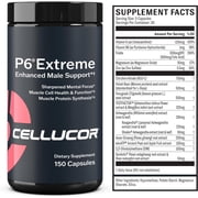 Cellucor P6 Extreme Enhanced Male Support, for Muscle Growth & Strength, 150 Capsules
