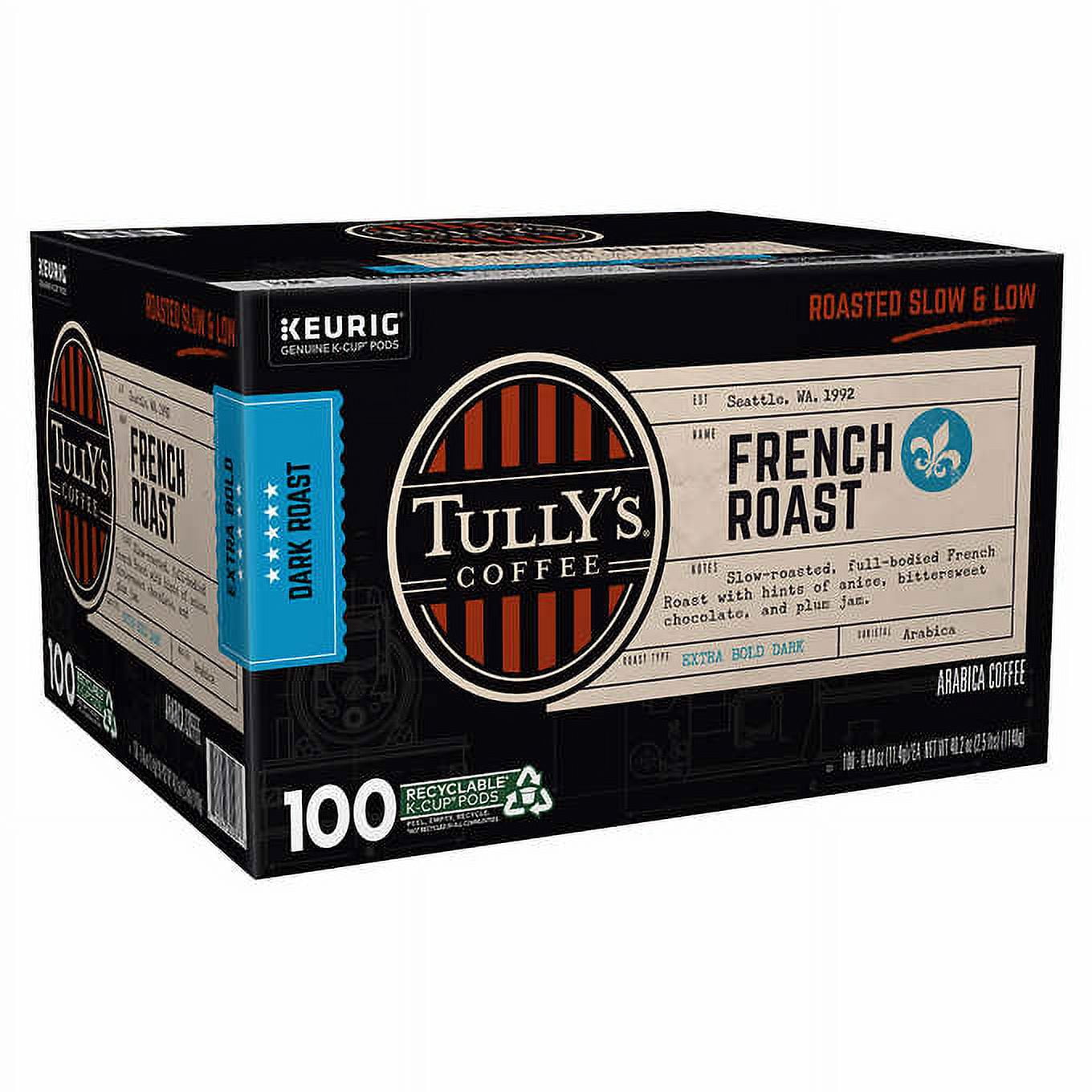 Tullys Coffee French Roast K-Cups Pods, 100-Count