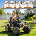 thumbnail image 6 of TOYBSNR 24V Ride on Toy for Kid, Electric ATV with Remote Control, 4 Wheeler with Music & Colored Light, 2WD/4WD Switchable Power Quad for 3-8 Years Old, Yellow, 6 of 10