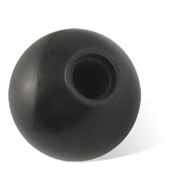 Unique Bargains 0.35' Thread Hole Blk Plastic 35mm Dia Ball Handle Knob