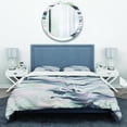 thumbnail image 2 of Designart 'Grey Marbling V' Geometric Duvet Cover Set, 2 of 4