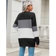 thumbnail image 5 of Zeagoo Women' Cardigans Long Sleeveless Sweater Button Down Open Front Colorblock Clothes, 5 of 5