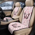 thumbnail image 2 of Eheartsgir Butterfly Floral Print Quilted Car Front Seat Covers, All Season Comfort Polyester Fabric Car Seat Covers 2 Pack Breathable Car Seat Protectors for Universal Fit, 2 of 7