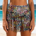 thumbnail image 6 of JFOPQVSM Women's High Waisted Swim Skirt Cover Up Fringe Mini Skirts Festival Rave Cover Up for Women, 6 of 7