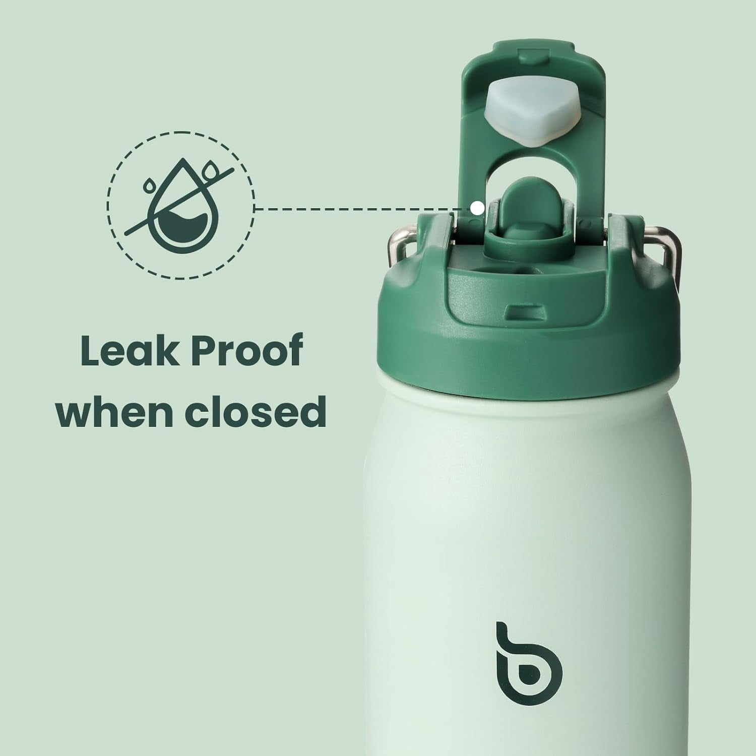 BOTTLE BOTTLE 24 oz sports water bottle stainless steel insulated water bottle with straw and pills holder green