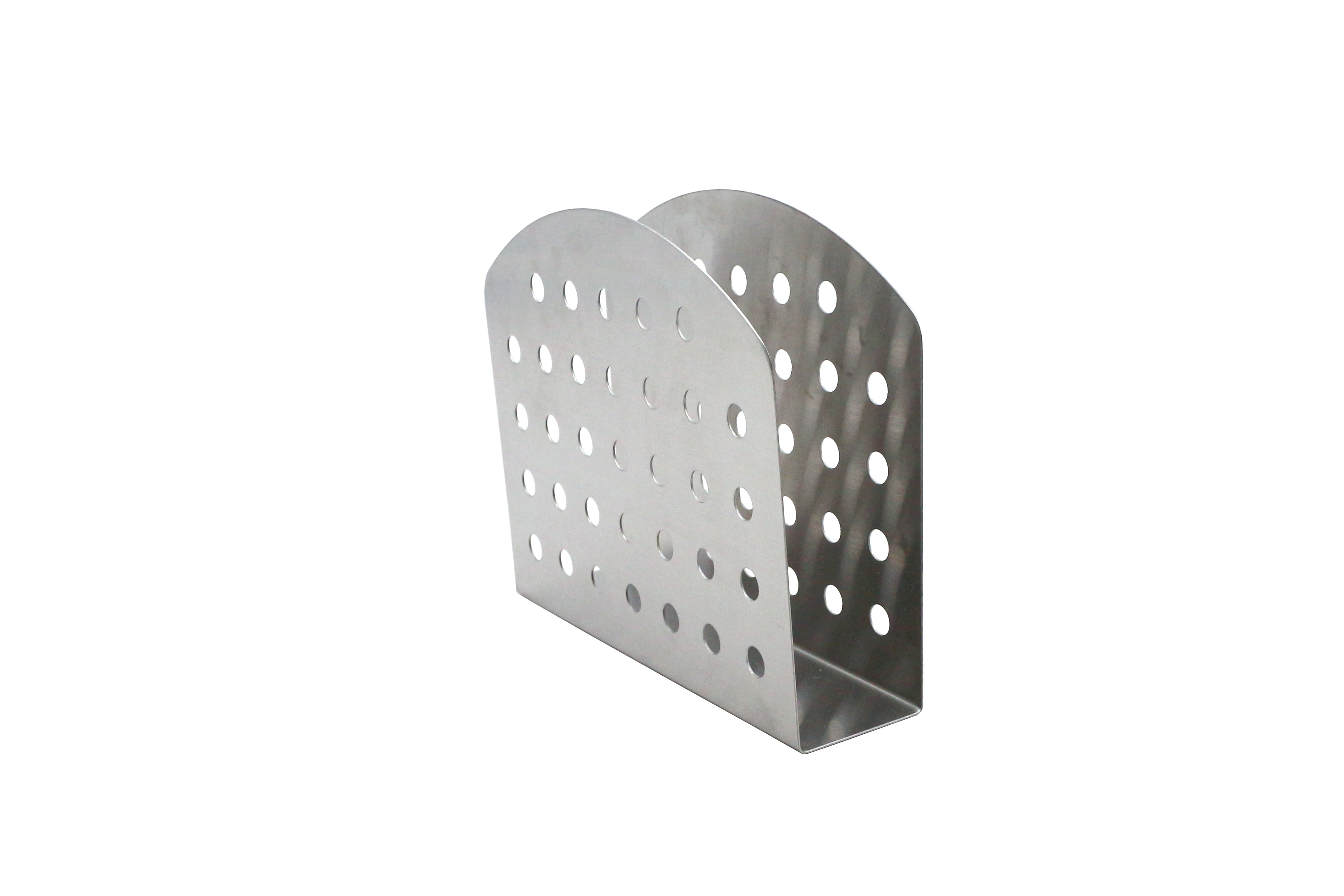 FOH Dots Collection Stainless Steel Napkin Holder - 5 1/2L x 5 1/2W x 4H