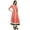Peach, variant on Bimba Women Designer Kurti Printed Rayon Long Maxi Dress Ethnic Casual Kurta