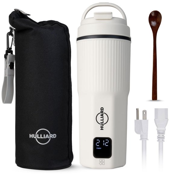 Hervidor Eléctrico de Viaje: Acero Inoxidable 316, Tetera Portátil y Calentador de Agua, Caldera de Agua Portátil de 450 Ml, 6 Configuraciones de Temperatura, Apagado Automático, Voltaje Universal (10