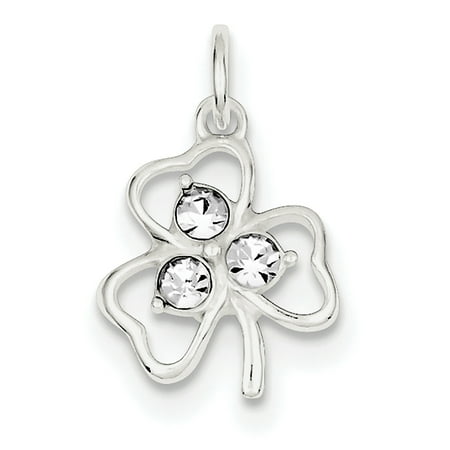 Celtic Horn - 925 Sterling Silver Clear Cubic Zirconia Cz Shamrock Pendant Charm Necklace Good Luck Italian Horn Celtic Claddagh Gifts For Women For Her