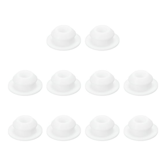 10pcs Hole Plug 3/8 Inch (9.2mm) Button Plugs Fit for 8mm Hole, Snap in Locking Hole Tube Plug Gel, White