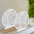 thumbnail image 6 of Detachable Hollow Round Acrylic Earring Display Stands Tabletop Earring Organizer Holder Ornament for Earring Storage White Finish Product: 18x4x18cm, 6 of 7