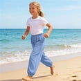 thumbnail image 6 of zbxnLI Kid's Casual Pants Elastic Waist Joggers Casual Sports Pants Lounge Loose Pants for Boys Girls 1-14 Years, 6 of 8
