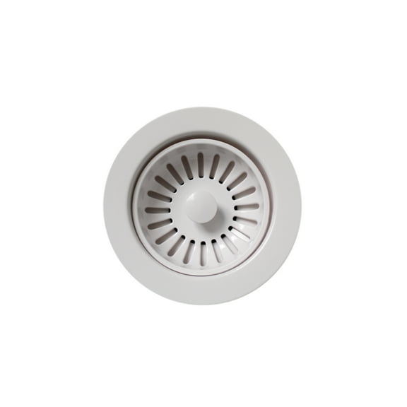 Whitehaus Collection  3 1/2" Basket Strainer White