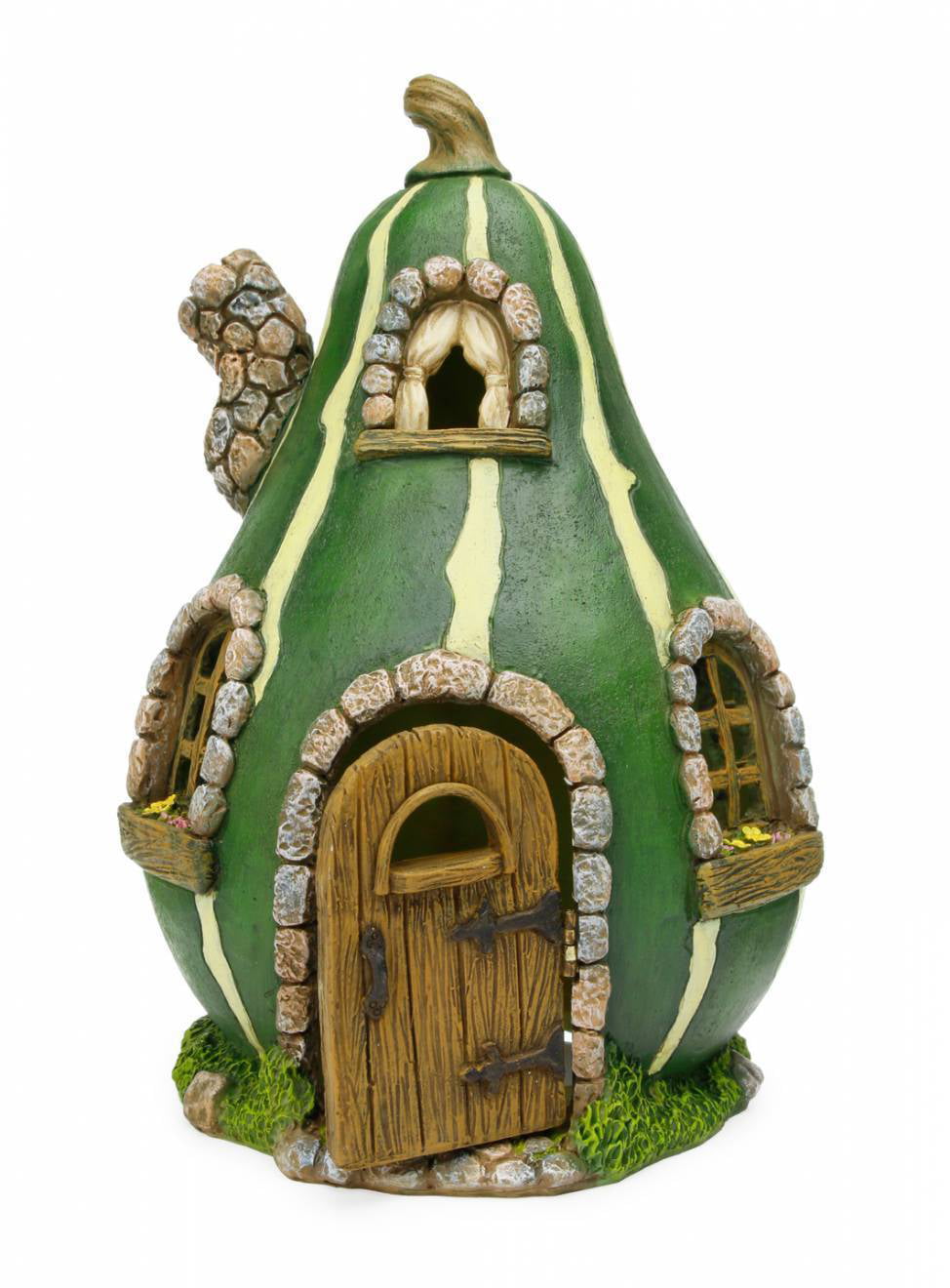 8" Garden Fairy Cottage Garden of Enchantment House Cast Resin Figurine with LED 