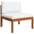 thumbnail image 3 of vidaXL 3 Piece Patio Lounge Set with Cushions Solid Acacia Wood, 3 of 10
